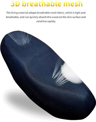 Lakshmina Enterprises 4XL_239_Free Size 3D Bike/Scooty Seat Cover Breathable Mesh Net Bike Seat Cover Single Bike Seat Cover For TVS Pep Plus
