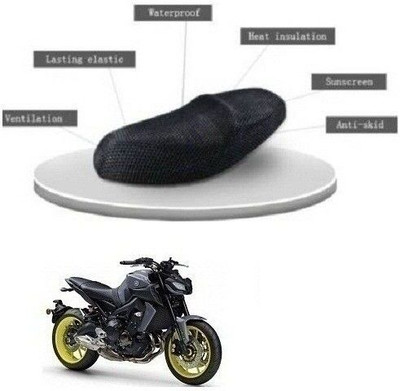 AUTOGLICH New-cool-a+-mesh-027 Single Bike Seat Cover For Yamaha Super Splendor
