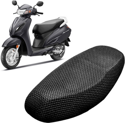carbox VO 3D Free Size Bike/Scooty Seat Cover Very Soft Net Mesh Fabric and Smooth Single Bike Seat Cover For Honda Activa 4G