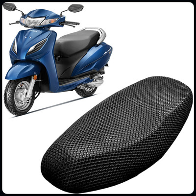 KP8 A-GGGG 3D Free Size Bike/Scooty Seat Cover Very Soft Net Mesh Fabric and Smooth Single Bike Seat Cover For Honda Activa 5G