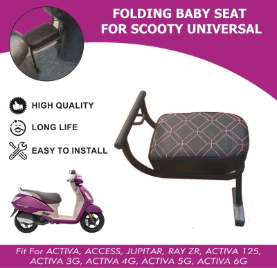 SHOWRIDE Univarsal Folding Baby Seat Comapatible for All Scootys Single Bike Seat Cover For Honda, TVS, Suzuki Access 125, Jupiter, Universal For Bike