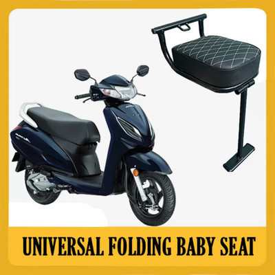 eXarioGadget Scooty Baby Seat/Baby Stand Red & Black Compatible with Honda Activa Single Single Bike Seat Cover For Universal For Bike Universal For Bike