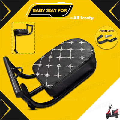 Generox Foldable Baby/Child Seat For Scooty Single Bike Seat Cover For Yamaha Ray Z