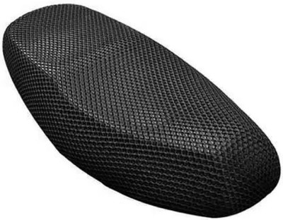 Lakshmina Enterprises Hero Glamour Motorcycle/Bike Seat Cover Free Size 3D Mesh Net Cushion Black Single Bike Seat Cover For Hero Glamour
