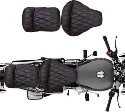 majesticrides MR_R01_NEW Split Bike Seat Cover For Royal Enfield Classic, Classic Chrome, Classic 500