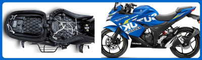 carbox COVER_A32 Split Bike Seat Cover For Suzuki Gixxer SF