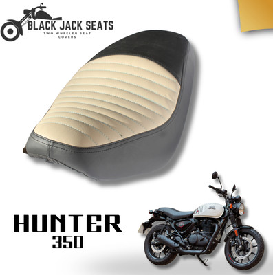 blackjackseats Premium Seat Cover for Hunter 350 | Stylish Design | by Black Jack Seats Single Bike Seat Cover For Royal Enfield Twin, 350 Twin Spark