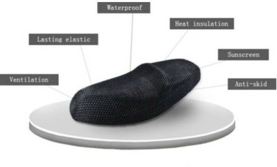 AUTOGLICH New-fit-sc-60 Single Bike Seat Cover For Suzuki Gixxer SF