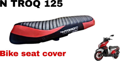 Hena TVS N TROQ 125 BIKE SEAT COVER DUAL RED COLOUR TON Single Bike Seat Cover For TVS NTorq 125