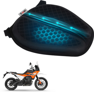 Grandbiker Gel Air Seat Cushion | 3D Honeycomb Gel Structure Cover for Long Rides Single Bike Seat Cover For KTM Duke 200, Duke 390