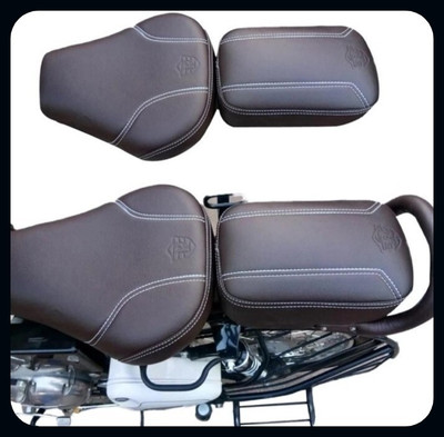 Kohli Bullet Accessorie KBA-Fancy Brown Seat Cover For Classic Royal Enfield Classic Chrome Split Bike Seat Cover For Royal Enfield Classic Desert Storm, Classic Chrome, Classic 350, Classic 500, Classic