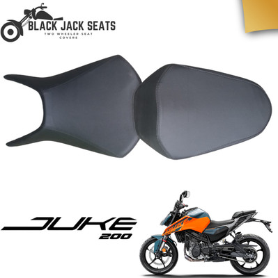 blackjackseats Duke 200 Plain Black Seat cover with 6 mm high density foam Split Bike Seat Cover For KTM Duke 200