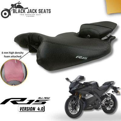 blackjackseats Premium Seat Cover for R15 V4 with 6mm High-Density Foam, Waterproof & Durable Split Bike Seat Cover For Yamaha R15