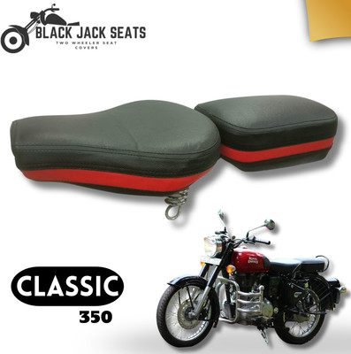 blackjackseats Classic 350 BS IV Premium Red Ribbon Series Seat cover Split Bike Seat Cover For Royal Enfield Classic 350