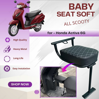 eXarioGadget High Quality Heavy Metal Folding Baby Seat For Honda Activa 6G Single Bike Seat Cover For Universal For Bike Universal For Bike