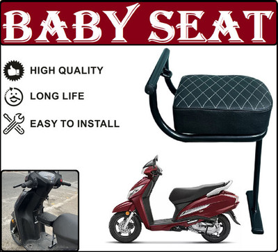 eXarioGadget Scooty Baby Seat Black & White Compatible with All Activa - 3G-4G-5G-6G Single Bike Seat Cover For Universal For Bike Universal For Bike