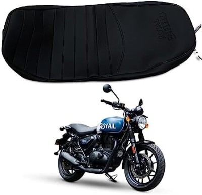 DOLSHACOB Double Stitching Leatherate RE Embossed Logo Seat Cover Split Bike Seat Cover For Royal Enfield Classic 350, Classic