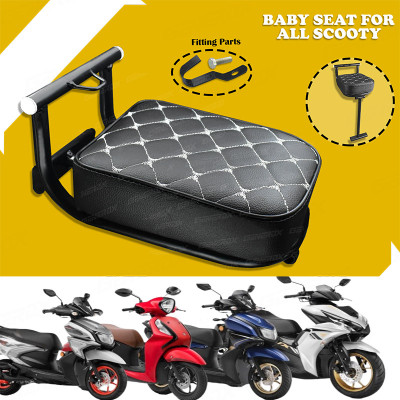 Generox PREMIUM QUALITY BABY/CHILD FOLDABLE SEAT FOR ALL SCOOTY Single Bike Seat Cover For Yamaha Alpha, Fascino, Ray Z