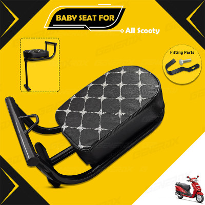 Generox Premium Foldable Baby/Child Seat For Scooty Single Bike Seat Cover For Hero Duet