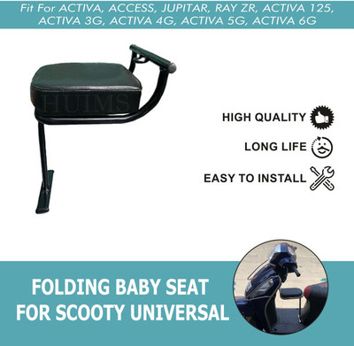 SRPHERE FOLDING BABY SEAT FOR SCOOTY Single Bike Seat Cover For Hero, Honda, TVS Single Bike Seat Cover For NA NA