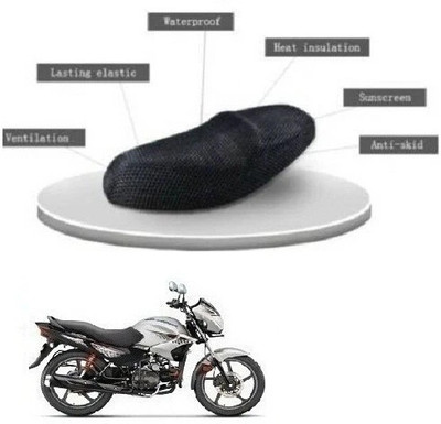 AUTOGLICH New-cool-a+-mesh-089 Single Bike Seat Cover For Hero Glamour