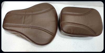 Kohli Bullet Accessorie KBA-Fancy Seat Cover Brown Front & Rear For Royal Enfield Classic 350cc 500cc Split Bike Seat Cover For Royal Enfield Classic, Classic 350, Classic 500, Classic Chrome