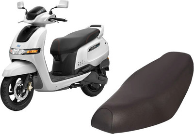 KSHEERI TVS IQUBE Scooter/Scooty Removable & Washable PU Leather Waterproof Seat Cover Single Bike Seat Cover For TVS NA