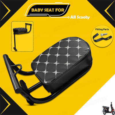 Generox Foldable Baby/Child Seat For Scooty Single Bike Seat Cover For TVS Streek