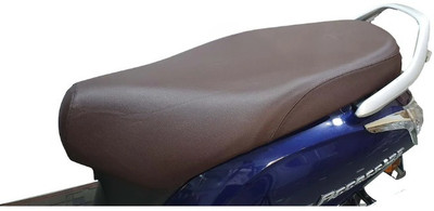 Sunriders Faux Leather Scooty Seat Cover For Access 125 (Brown) Single Bike Seat Cover For Suzuki Access 125