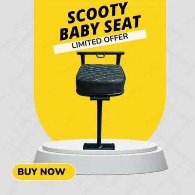 Pavlo Baby Seat for All Scooty / Foldable Design with hook and screw Single Bike Seat Cover For Universal For Bike Activa