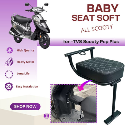 eXarioGadget High Quality Heavy Metal Folding Baby Seat For TVS Scooty Pep Plus Single Bike Seat Cover For NA NA