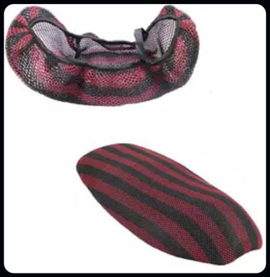 pnk NA-Free SizeSeat Cover Breathable Mesh Cushion Red & Black Single Seat Cover Single Bike Seat Cover For Universal For Bike Splendor, CD deluxe, Platina, Passion, CD