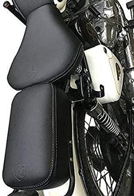 WHEETOYKART Leather Cool Cushion Seat Cover for Bullet Classic 350/500 – Desert Storm Split Bike Seat Cover For Royal Enfield Classic 350, Classic 500, Classic Desert Storm