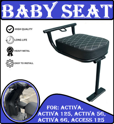 AIRSKY Univarsal Folding Baby Seat Comapatible for All Scootys Single Bike Seat Cover For Honda, Suzuki Activa, Activa 125, Activa 5G, Activa 6G, Access 125