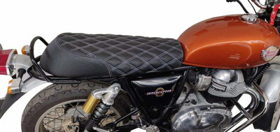 majesticrides Seat Cover Black With Foaming Compatible With Interceptor 650 Split Bike Seat Cover For Royal Enfield GT650R