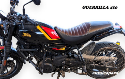 AUTOLEOPARD GUERRILLA 450 SOFT TOUCH PREMIUM QUALITY WITH RUBBER FOAM Single Bike Seat Cover For Royal Enfield NA