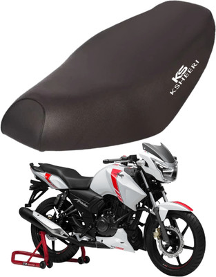 KSHEERI Apache RTR 160 2V Bike Removable & Washable PU Leather Waterproof Seat Cover Single Bike Seat Cover For TVS Apache RTR 160