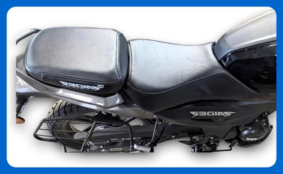 carbox A-New135-TVS Raider 125 Split Bike SEAT Cover,Pu Leather,Water Proof,Black Split Bike Seat Cover For TVS Raider 125