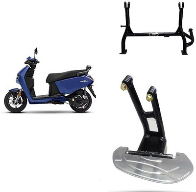 PM Enterprises VIDA VX2 Silver Footrest With Main Stand Black For EV Hero VIDA VX2 PLUS NEW Bike Centre Stand