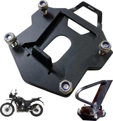Dhe Best Motorcycle Side Stand Extender Black BS4/BS6 2015 to 2023 for RE Himalayan Bike Side Stand