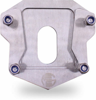 ASRYD Brushed Stainless Steel Side Stand Extender for Royal Enfield Hunter 350 Silver Bike Side Stand