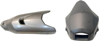 road religion Heavy-Duty Silencer Plate and End Cap Combo for FZ V3 Motorcycle Fork Cover(Black, Silver)