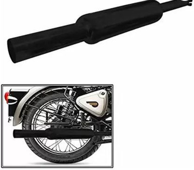 Amaflip Short Botlle Black Empty Mini Punjab Exhaust silencer Royal Enfield Bike Silencer Rubber