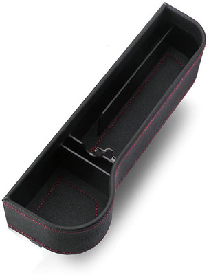 Saveeasy Car Seat Gap Filler Organizer Car Seat Organizer Leather Gap Storage Box for Car Car Side Seat Catcher(0 L)
