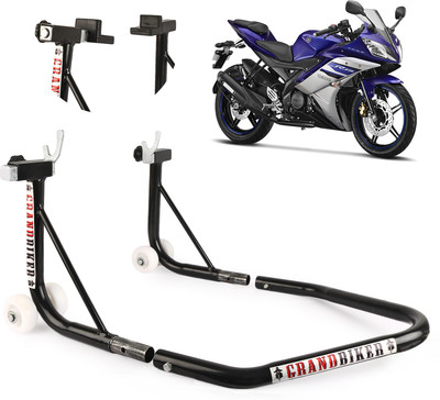 Grandbiker Dismantlable Rear Paddock Stand with Swingarm Rest and Bobbin For Yamaha R15 All Versions Bike Storage Stand(Floor Mount)