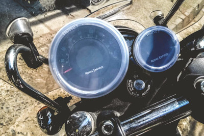 Sai Kirpa Accessories Meter cap Strap Royal Enfield Meteor 350 Bike Tank Cover