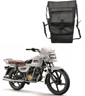 ASESOMECREATION TCP Plain Black Tank Cover Plain-41 Strap TVS Universal For Bike Bike Tank Cover