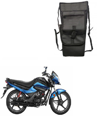 ASESOMECREATION TCP Plain Black Tank Cover Plain-18 Strap Hero MotoCorp Splendor iSmart Bike Tank Cover