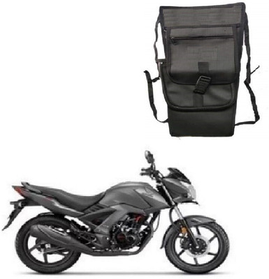 ASESOMECREATION TCP Plain Black Tank Cover Plain-27 Strap Honda Universal For Bike Bike Tank Cover
