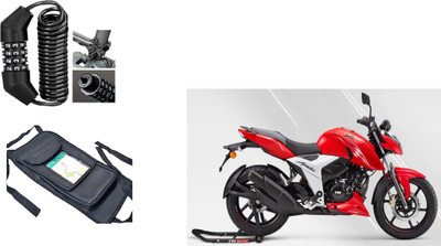 Moliyam M-25 TANK COVER AND NUMBER LOCK Strap TVS Apache RTR 160, Universal For Bike Bike Tank Cover